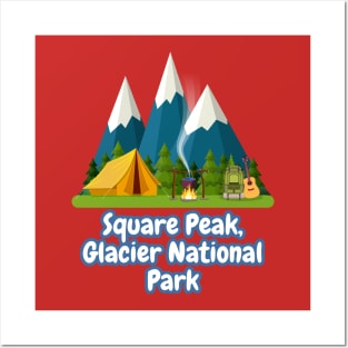 Square Peak, Glacier National Park Posters and Art